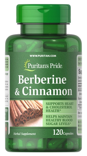 [BRSW2ZLYCN6AI2Q4] Puritan's Pride Berberine and Cinnamon