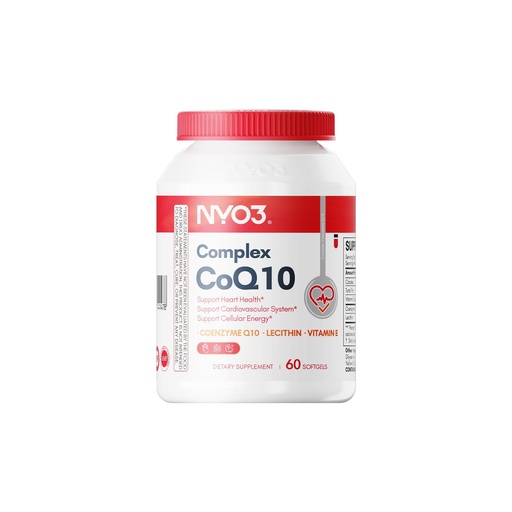 [BRSRAAIZCMMRAHQ6] NYO3 CoQ10 200mg with Lecithin and Vitamins E, Ultra High Absorption, Antioxidant for Heart Health & Energy Production, High Coenzyme Q10 Content, Gluten Free, Non-GMO, 60 Days Supply