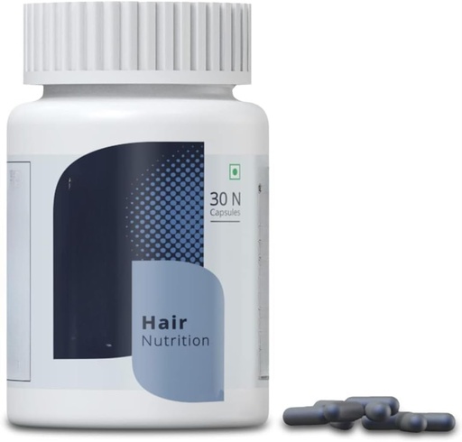 [BRSROHYKCF5R6YLH] Suplemento de nutrición para el cabello con biotina, vitaminas, minerales, aminoácidos " Bloqueadores DHT para el crecimiento del cabello, nourishment, fortalece " reduce la caída del cabello para hombres " mujeres - 30 cápsulas del veg (1 mes)