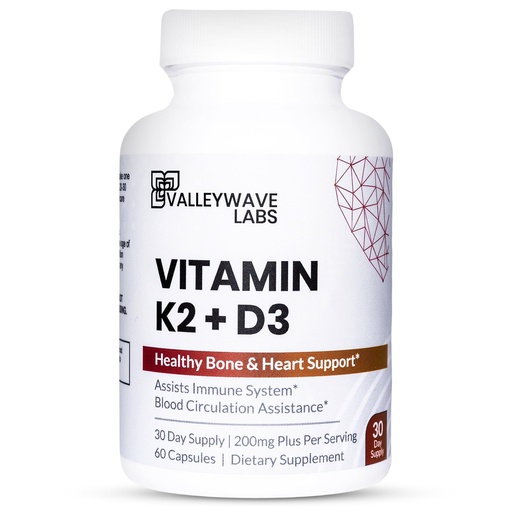 [BRSROCTQBMGWAAAY] Vitamin D3 K2 Capsules - 2-in-1 Vitamin K2 MK7 100 mcg + VIT D3 5000 IU (125 mcg) Dietary Supplement for Supporting Bone, Teeth, Muscle and Immune Health Support*, 60 Count
