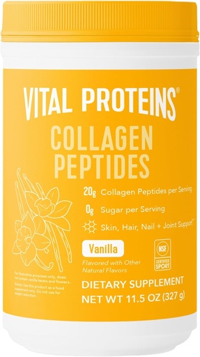 [BRSW2ZAQCIHA2H35] Vital Proteins Collagen Peptides Powder Vanilla - Supports Hair, Skin, Nails, Bones, Joints, Powder for Women