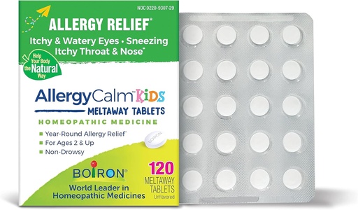 [BRSROFILCFYRU234] Boiron AllergyCalm Kids Tablets for Relief from Allergy and Hay Fever Symptoms of Sneezing, Runny Nose, and Itchy Eyes or Throat - 120 Count
