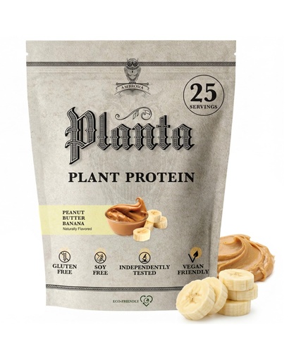 [BRSWYZQKDF4GMEQY] Ambrosia Plant Based Protein Powder 20g | Clean Vegan Pea Protein Powder | Gluten & Dairy Free, Keto Friendly, No Added Sugar | 25 Servings | Peanut Butter Banana