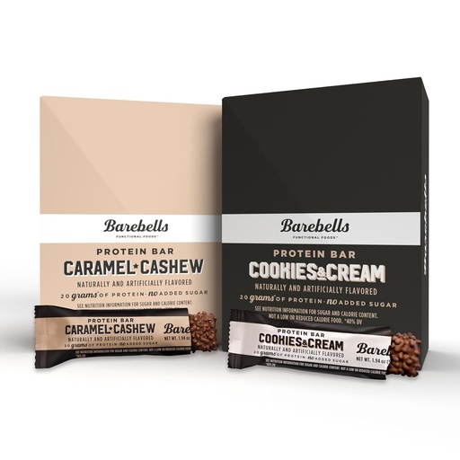 [BRSW2ZD3AEIRM3TU] Barebells Caramel Cashew and Cookies & Cream - 24 Pack