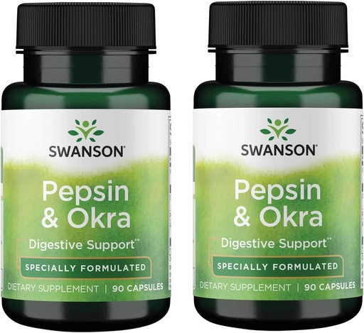 [BRSWGFD3BUAWYFDL] Swanson Pepsin '&' Okra 90 Caps (2 Pack)