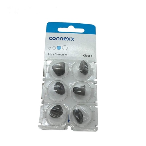 [BRSWYZD3AFYAOCTG] Signia/Connexx Sleeve Click CIC ITC & RIC Hearing Aid Domes Pack Of 6 (Closed Medium)