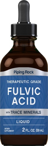 [BRSROFQEOYFAGFLG] Piping Rock Liquid Fulvic Acid Drops | 2 fl oz | with Trace Minerals | Ionic Supplement | Vegetarian, Non-GMO & Gluten Free