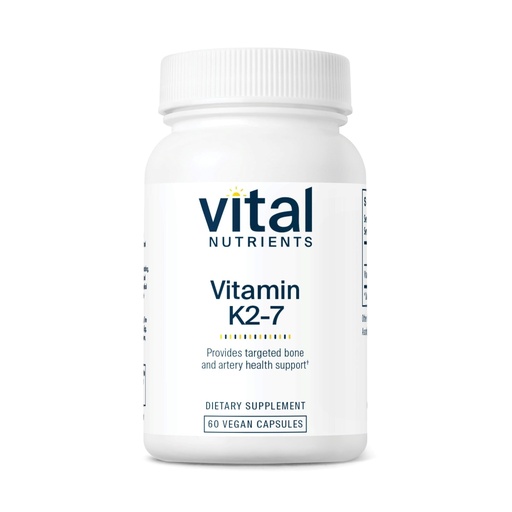 [BRSWKGIZOVYAKFLA] Vital Nutrients Vitamin K2-7 - Promotes Cardiovascular, Heart, Bone Health* - Vitamin K2 + MK7 - Vegan Supplement - Gluten, Dairy, Soy Free - Non-GMO - 60 Capsules