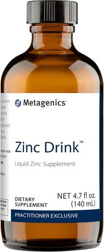 [BRSWIYIKOYAAI2I7] Metagenics Cinc Drink - Trace Mineral - Имунна система и Ензими Поддръжка* - с цинков сулфат - Non-GMO, Gluten-Free, Vegetarian - 4.7 fl oz
