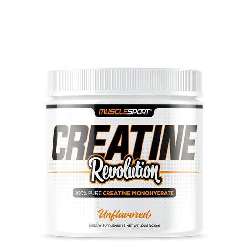 [BRSROA32BNYAAHQU] Musclesport Creatine Monohydrate Powder - Micronized Creatine Monohydrate - Energy, Strength & Endurance - 300g, Unflavored