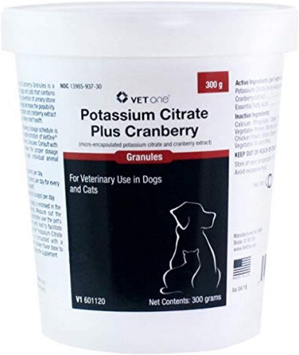 [BRSWGFIFDMARSCL2] Vet One 601120 Potassium Citrate Plus Cranberry Granules 300 G