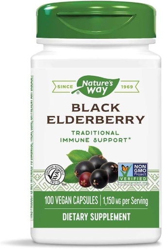 [BRSWIYQ6CAAQMHQ5] Nature's Way Elderberry, 100 Cap, (Pack of 2)