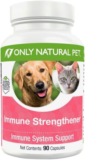 [BRSWIYLZC4IGM2L2] Only Natural Pet Immune System Strengthener Supplement for Dogs - Boost Healthy Cellular, Digestive, & Liver Function - Multivitamin Beta-Glucan & Antioxidant - 90 Capsules