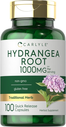 [BRSW2BAYOUNB4FA3] Carlyle Hydrangea Root Capsules | 1,000mg | 100 Count | Non-GMO, Gluten Free Extract