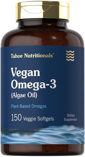 [BRSW2CQ6CAHQKDTG] Carlyle Vegan Omega 3 Supplement | 150 Softgels | from Algae Oil | Non-GMO & Gluten Free | by Tahoe Nutritionals