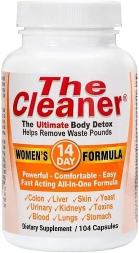 [BRSROCAOPN7GEG33] The Cleaner Women's 14 Day Formula Supplement, 104 Capsules, Krachtige, comfortabele, gemakkelijke en snelle acting formule