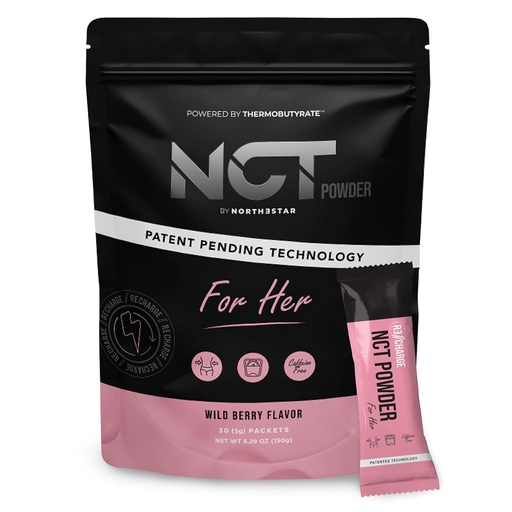 [BRSRAGQFAUMROC3O] NCT Powder by Northestar - For Her, Wild Berry Flavor (30 Packets)