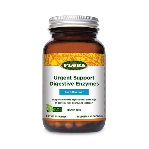 [BRSWIY3ZAYAGIHAV] Flora - Advanced Adult Enzyme Blend with Lactase, Enhances Digestion & Provides Relief for Lactose Intolerance, Gluten-Free, Non GMO, 60 Vegetarian Capsules