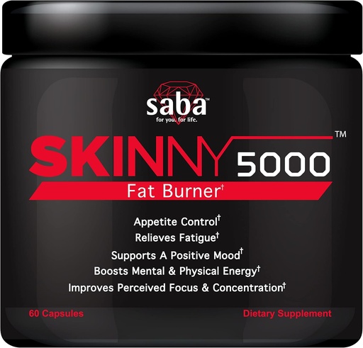 [BRSWYYAQB4ARU23B] Saba Skinny 5000 -Fat Cəstəlik -Weight-Appetite Control -Mild Jitter-Free Energy- Focus -60 Capsules