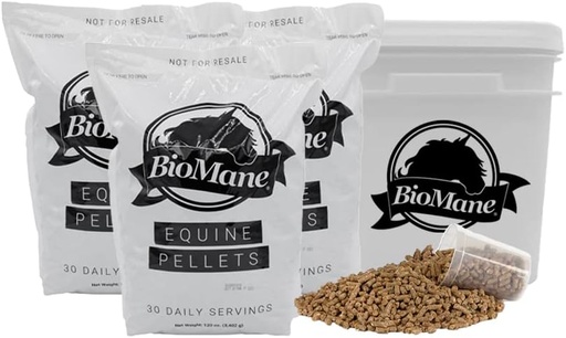[BRSROFL6OUFBOCI7] BioMane Equine Pellets- 90 Day Supply (Hair Nutrition Supplement for Horses)