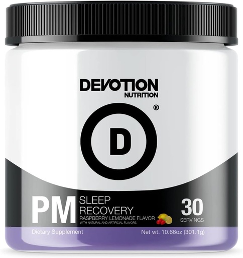 [BRSW2GA3BABQYD3V] Devotion Nutrition PM Sleep Recovery | Stevia Sweetened | Improve Energy, Relax Mind, Support Mood, Enhance Metabolism | 30 Servings (Raspberry Lemonade)