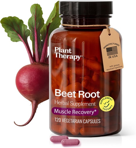 [BRSRAZYZPIBROYLK] Plant Therapy Beet Root Capsules Manufactured in USA 4 Month Supply Boosts Stamina, Fights Fatigue, Great for Muscle Recovery & Cardiovascular Health Supplements for Women & Men 120 Vegetarian Capsule
