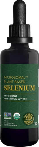 [BRSWKGL6BMIWA3AV] Global Healing Center - Selenium 200mcg, Selenium Supplement Drops med økologiske ingredienser, Antioxidanter til Thyroid og immunforsvar, Non- GMO & Gluten- Free, for Mænd & Kvinder - 2 Fl Oz