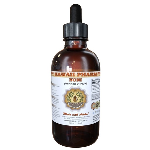 [BRSWI2QGCR4A42I5] Hawaii Pharm Noni (Morinda citrifolia) Liquid Extract, Tincture, Herbal Supplement, Made in USA, 2 fl.oz
