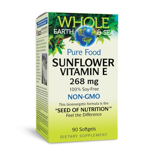 [BRSWICYPOF5QY3DU] Whole Earth & Sea from Natural Factors, Sunflower Vitamin E, Whole Food Supplement