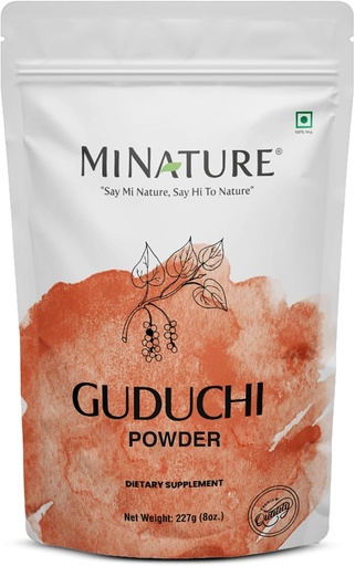 [BRSWYZD4BUFAIYL6] minature Guduchi (Giloy) Powder | (Tinospora Cordifolia) | Supports Healthy Digestion | Immunity Booster| Indian Giloy Powder | Resealable Zip Lock Pouch | 227g (8oz)