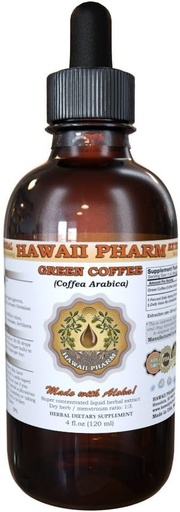 [BRSWIAYLOEAGOFDE] Green Coffee Liquid Extract, Green Coffee (Coffea Arabica) Bean Powder Tincture Supplement 4 oz
