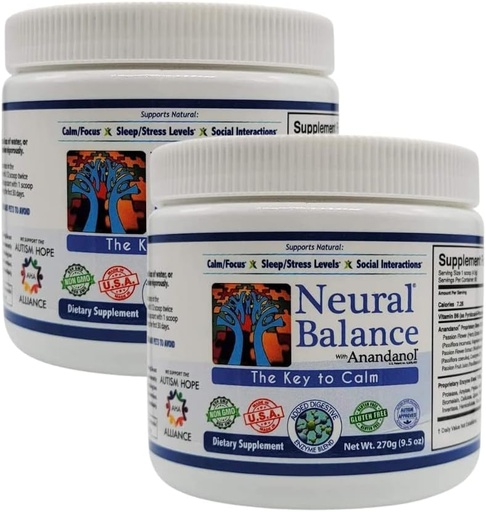 [BRSWGZY6CMBGMHIZ] NEURAL BALANCE Anandanol con Proprietary Digestive Enzyme Blend (Powder, 2 Pack)