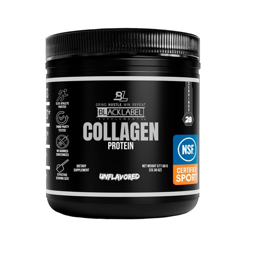 [BRSRAAIKB4PQAD3G] Blacklabel Unflavored Collagen Peptides Protein Powder – NSF Certified for Sport – Hydrolyzed Collagen Powder for Joint, Tendon and Ligament Support – Protein with Collagen for Recovery – 28 Servings