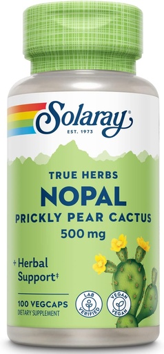 [BRSWIYQLA54QME3G] SOLARAY Nopal Prickly Pear Kaktus 500 mg, z naravno pojavljanje dietna fiber, antioksidanti, karotenoidi in drugih hranil, Vegan, 60 dan denar nazaj garancije, 100 Serving, 100 VegCaps