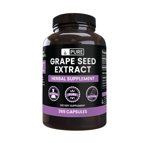 [BRSWGBAHAF5WCHQ3] PURE ORIGINAL INGREDIENTS Grape Seed Extract (365 Capsules) No Magnesium Or Rice Fillers, Always Pure, Lab Verified