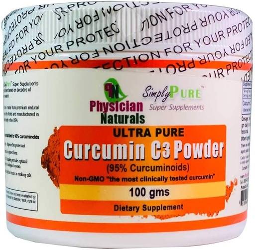 [BRSWIAQPPIIQO3QV] Ultra Pure Curcumin C3 Complex Powder 100% Pure Curcumin Turmeric Extract 100 GMS 11X Absorption Joint Support and Immune Health