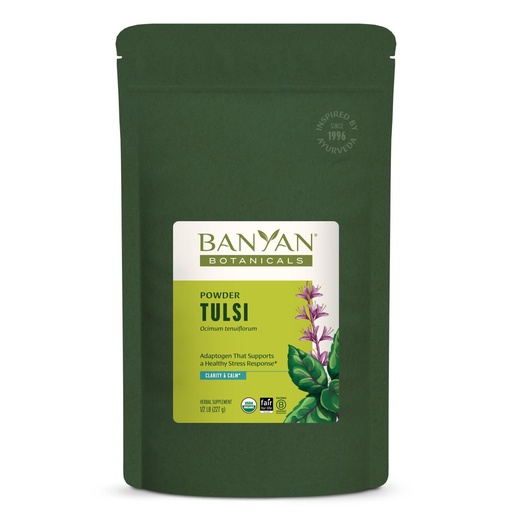 [BRSWIZYZAF7GIDY3] Banyan Botanicals Tulsi Powder – Organic Tulsi – Holy Basil (Ocimum Sactum) – Ayurvedic Adaptogen for Healthy Lung Function and Peaceful Well-Being and * – ½ lb. – Non-GMO Sustainably Sourced Vegan