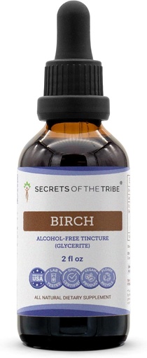 [BRSWGYADOUPWGE3B] Secrets of the Tribe Birch Tincture Alcohol-Free Liquid Extract, Birch (Betula Pendula) Dried Leaf (2 FL OZ)
