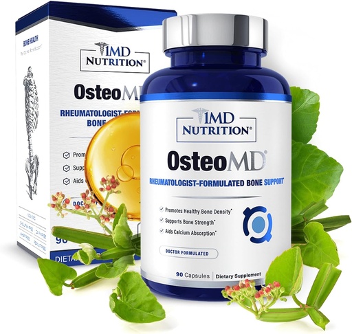 [BRSWGCATB4BQG2QY] 1MD Nutheition OsteoMD for Comprehensive Support - Supplemen Perempuan dan Pria - Promity Density w / Vitamin D - Hydroxyapatit w / Vitamin D3 & K2-90 Capsules