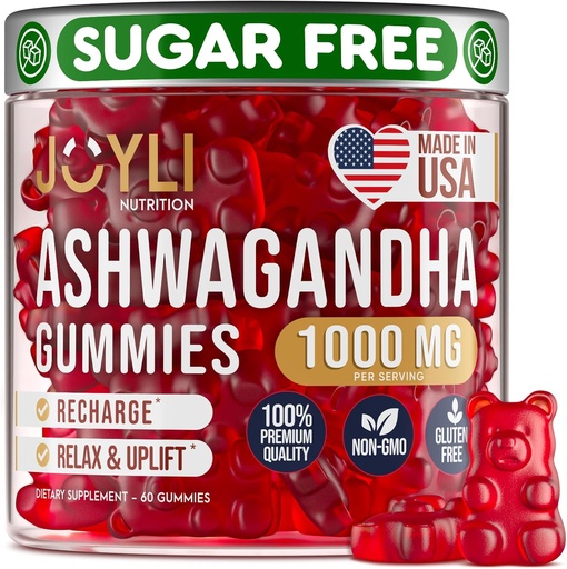 [BRSW2YY2AEMAAAYZ] Ashwagandha Gummies for Women ' Men - Natural Calm Gummies with Ashwagandha Root Extract Vitamin C Zinc - Ashwagandha Herbal Suplemento para Sleep Stress Balance - 60 Vegan Sugar Free Chews