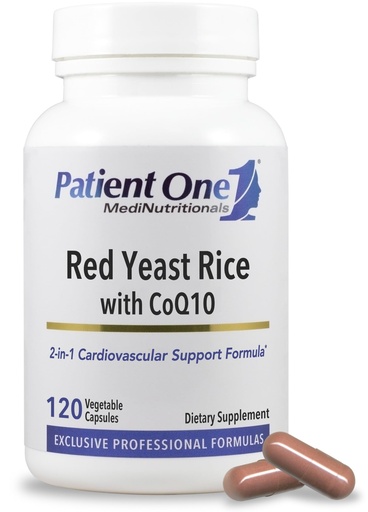[BRSWG2QDA4PB6E3U] Patient One Red Yeast Rice with CoQ10 | Supplement to Support Heart Health and Healthy Lipid Metabolism* | 600 mg RYR and 50 mg CoQ10 | 120 Capsules