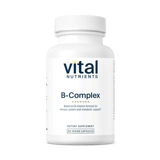 [BRSWIYQCDINBOFTA] Vital Nutrients Vitamin B-Complex - Vegan High-Potency Methylated B Complex Vitamins - B Vitamins Support Energy Production, Metabolism, and Heart Health* - Gluten, Dairy, Soy Free - 60 Capsules