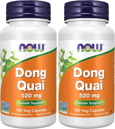 [BRSROGAEAR4GKCYZ] NOW Supplements, Dong Quai (Angelica sinensis) 520 mg, Female Support*, 100 Veg Capsules (Pack of 2)