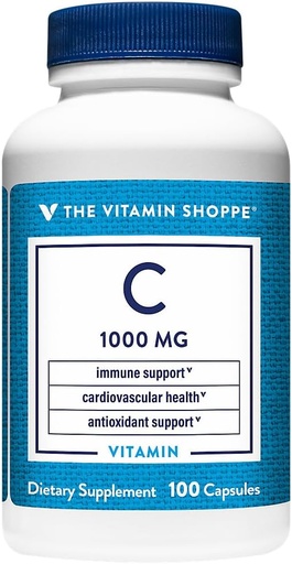 [BRSWIYTYOEDRE2LU] De vitamine Shoppe C-1000 1000MG, Antioxidant die Immune & Cardiovasculaire Gezondheid ondersteunt (100 capsules)