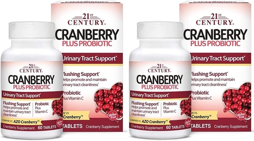 [BRSWKH35CECAI2A2] 21st Century Cranberry Plus Probiotic Tablets,2 Count