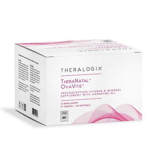 [BRSWKEL2AUPQC3DE] Theralogix TheraNatal OvaVite Preconception Vitamins - 13-Week Supply - Prenatal Vitamins & Fertility Supplement for Women with CoQ10* - NSF Certified - 91 Tabs, 182 Softgels (91 Servings)