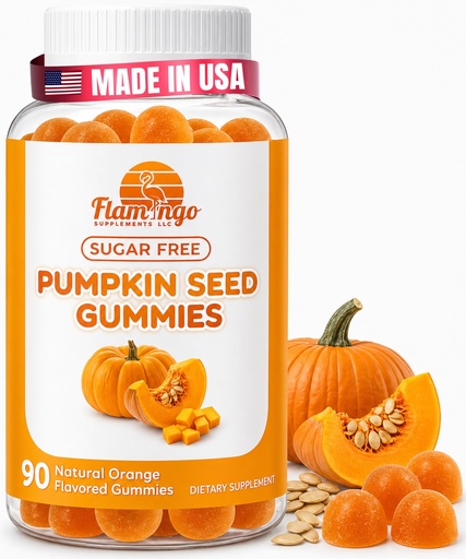 [BRSRM2YTCB7AA3IY] Pumpkin Seed Oil Gummies Sugar-Free Naturally Flavored- Pumpkin Seed Oil for Hair Growth, Bladder, Urinary Tract Support, Young Skin Supplement - Vegan, Halal Pumpkin Seed Extract- 90 Count
