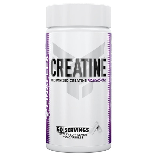[BRSRMHYHCQHG2ETU] FINAFLEX Pure CREATINE - 150 Capsules - Promotes Muscular Strength, Size & Performance - 100% Pure, Micronized Creatine Monohydrate - 50 Servings
