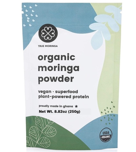 [BRSROFQQAV7QMYA7] Organic Moringa Powder | 100% Regenerative Organic Raw Moringa Powder, Certified USDA. Non-GMO (250g)