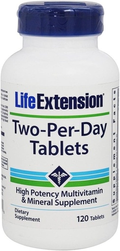 [BRSWKEY7BB5W2A3O] Life Extension Two-Per-Day Tablets Super-Potent Multivitamin & מינרלים תוסף 120 טבליות